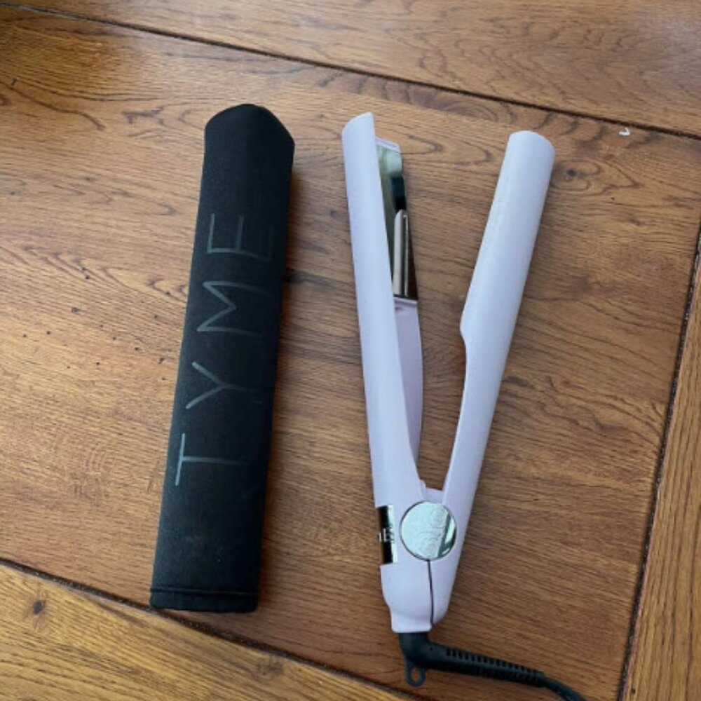 TYME Iron Pro 2-in-1 Hair Curler and Straightener Styling Iron Tool - Lavender